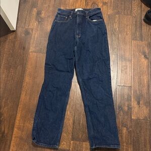 Abercrombie & Fitch Dark Blue High Rise Jeans curve love 90s straight